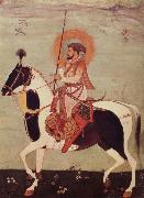 unknow artist Horseman likeness of the Shah Dschahan, leaf out of the Shah-Dschahan-album period of the Schan Dschahan Germany oil painting artist